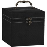 springos kutija za nakit 12 x 12 x 12 cm, crni baršun | shoptok.hr