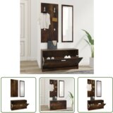 The Living Store Komplet omaric za čevlje 3 v 1 dimljeni hrast inženirski les - Komplet Omaric Za Čevlje, (21744593) | Shoptok.si