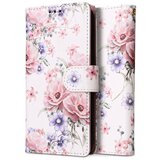 Onasi preklopna torbica Wallet denarnica Fancy Diary Samsung Galaxy A15 5G - Flower bela | Shoptok.si