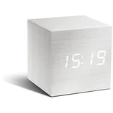 Gingko bijela budilica s led zaslonom cube click clock