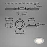 BRILONER 7049014 - LED ugradno svetlo za kupatilo 6W/230V IP44, mat hrom | Eponuda.com