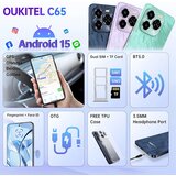 Oukitel C65 blue Smart phone4G/Octa-Core/6.7"HD/128GB/4+12GB/50M/8MP/5150mAh/Android 15 | ePonuda.com
