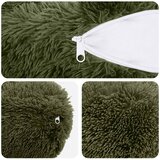  Presvlaka za jastuk 6 pcs HEERLEN Zelena Ø 15 x 40 cm PV flis | shoptok.hr