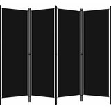 Sobna pregrada s 4 panela crna 200 x 180 cm | Eponuda.com
