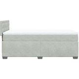 Box spring krevet s madracem svjetlosivi 90x190 cm baršunasti | shoptok.hr