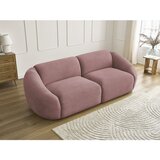 Bobochic Paris Rožnata sedežna garnitura iz rebrastega žameta 250 cm Tina – | Shoptok.si