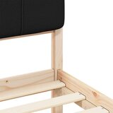  Posteljni okvir z oblazinjenim vzglavjem Črna 150 x 200 cm, (5000101710) | Shoptok.si