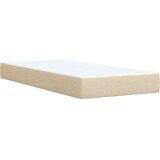  Krevet s oprugama i madracem krem 90 x 200 cm od tkanine | shoptok.hr