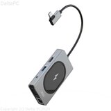 XO adapter HUB HUB007 9in1 with wireless charger gray | Eponuda.ba
