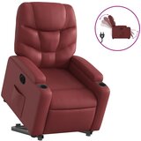  Električni naslonjač na podizanje umjetna koža crvena boja vina | Eponuda.com