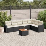 vidaXL 8-dijelni set vrtnih sofa od poliratana s jastucima crni | shoptok.hr