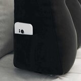  Jastuk za leđa Crna 80 x 24 x 50 cm Baršun | shoptok.hr