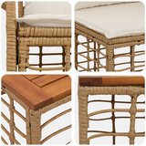  Zunanja garnitura za sedenje 11 pcs Naravna in krem bela, (5000269880) | Shoptok.si