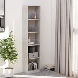 vidaXL ormarić za knjige s 5 razina boja betona 40x24x175 cm iverica | shoptok.hr