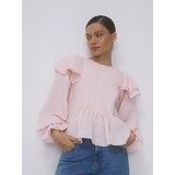 Reserved Bluza s visokim udjelom modalnih vlakana - boja breskve Cijene