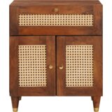 vidaXL Noćni ormarići s ladicama Smeđa Trska i čvrsto drvo manga | shoptok.hr