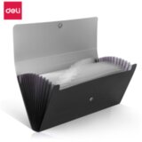 Deli FASCIKLA SA PREGRADAMA CRNA AMERIKEN 262*132mm veličine sa 13 pregrada 5562 | ePonuda.com