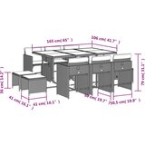  11-dijelni vrtni blagovaonski set s jastucima poliratan sivi | shoptok.hr