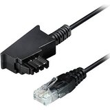 MaxTrack telefon priključni kabel [1x moški konektor TAE-F - 1x LAN (10/100 MBit/s)] 3.0 m črna, (20411175) | Shoptok.si