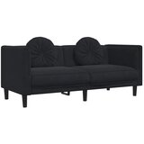  2-dijelni set sofa s jastucima crni baršunasti | shoptok.hr