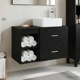  Set namještaja za kupaonicu 2 kom. Crni hrast Konstruirano drvo Crna 53 x 35 x 80 cm | Shoptok.si