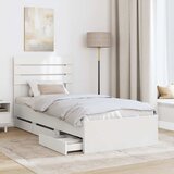 Krevetna konstrukcija Bijelo 100 x 200 cm Inženjersko Drvo | shoptok.hr