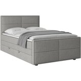 MID.YOU POSTELJA BOXSPRING 120 cm x 200 cm , les, kovina, umetna masa, tekstil srebrne barve | Shoptok.si