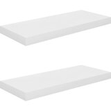 vidaXL plutajuće zidne police 2 kom sjajne bijele 60x23,5x3,8 cm MDF | shoptok.hr
