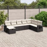 vidaXL 8-dijelni set vrtnih sofa od poliratana s jastucima crni | shoptok.hr
