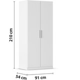 home24 OMARA S KLASIČNIMI VRATI, bela | Shoptok.si