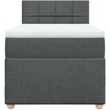  Krevet s oprugama i madracem tamnosivi 100 x 200 cm od tkanine | shoptok.hr
