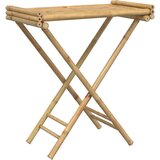  The Living Store Zložljiva miza s pladnjem 70,5x42,5x80 cm bambus - Zložljiva Miza S Pladnjem, (21500318) | Shoptok.si