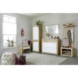 Mömax Garderobna Klop Malta, Bela, Barva Hrasta | Shoptok.si