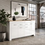 GENERIK Komoda Milan 4D1Dr – Oak artisan/ White UV Hg (full lacquered), (5000486164) Cene