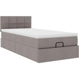 vidaXL otomanski okvir kreveta s madraca smeđesivi 90x190cm tkanine | shoptok.hr