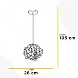 Lesnina XXXL VISEČA SVETILKA ANDROMEDA 26/26/105 cm E27 | Shoptok.si