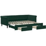  Dnevni krevet na razvlačenje tamnozeleni 90 x 200 cm baršunasti | shoptok.hr