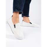 Shelvt Openwork white women's sneakers Cene