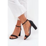 Boto Shiny women's sandals with a heel black Kavina | ePonuda.com