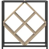  Stalak za vino Sonoma hrast Crna Iverica Metal Srednji | shoptok.hr
