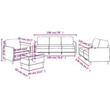  4-dijelni set sofa s jastucima svjetložuti od tkanine | shoptok.hr