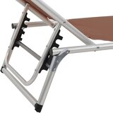  Sklopive ležaljke s krovom 2 kom. aluminij i tekstil smeđe | shoptok.hr