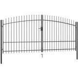  Dvokrilna ogradna vrata Woerden s kopljem na vrhu 400x224,5 cm | shoptok.hr