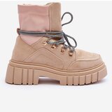 Boto FG2 Women's Suede Lace-up Boots Beige Acorn | shoptok.hr