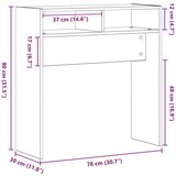 vidaXL Konzolni Stol Crni hrast Konstruirano drvo 78 x 30 x 80 cm | shoptok.hr