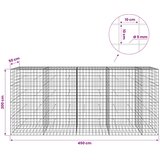  Gabion s žicom debljine 5 mm i mrežom 10x10 cm 450x50x200 cm | shoptok.hr