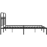  Metalni okvir za krevet s uzglavljem crni 140x190 cm | shoptok.hr