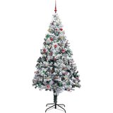 vidaXL Božično drevo z dekorativnimi lučmi Bela 300 cm PVC | Shoptok.si