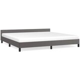  Okvir kreveta s uzglavljem bez madraca sivi 200x200 cm | Eponuda.com