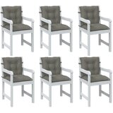  Jastuci za stolice 6 kom prošarano tamnosiva 120x50x7cm tkanina | shoptok.hr